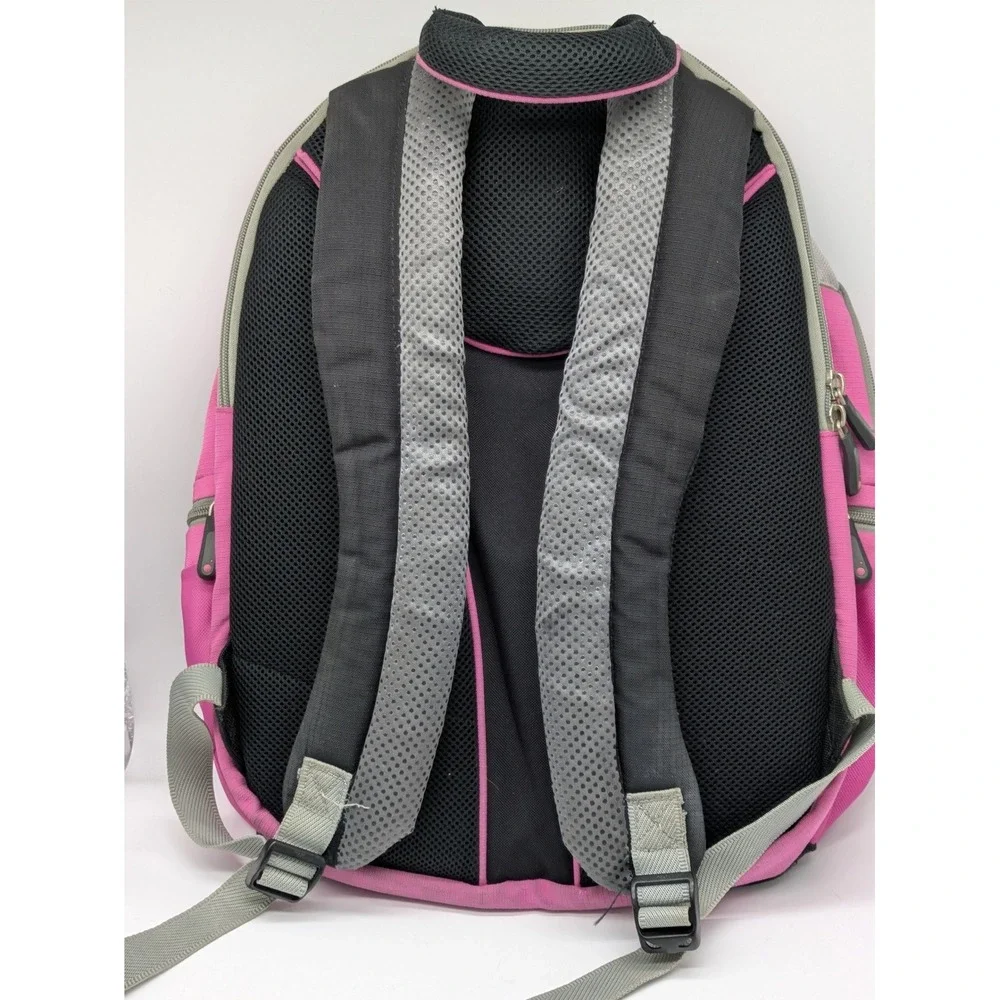 Samsonite Backpack Pink Gray Large School Travel Laptop Organizer 19